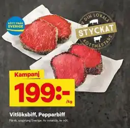 City Gross Vitlöksbiff, Pepparbiff erbjuda