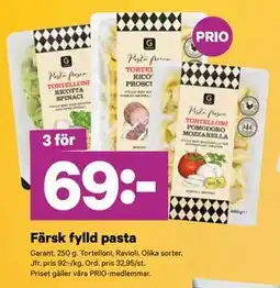 City Gross Färsk fylld pasta, Pris i appen erbjuda