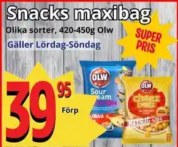 Supergrossen Snacks maxibag erbjuda