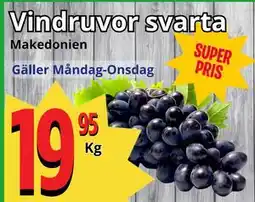 Supergrossen Vindruvor svarta erbjuda