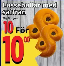 Supergrossen Lussebullar med saffran erbjuda