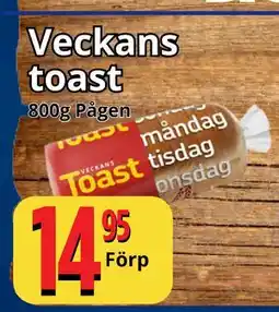 Supergrossen Veckans toast erbjuda