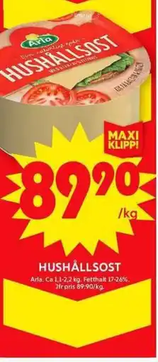 ICA Maxi Arla Hushållsost erbjuda