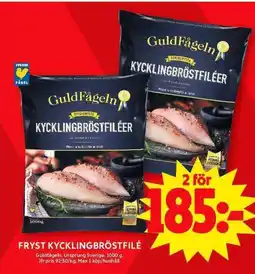 ICA Maxi GuldFågeln Fryst kycklingbröstfilé erbjuda