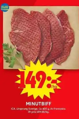 ICA Maxi ICA Minutbiff erbjuda