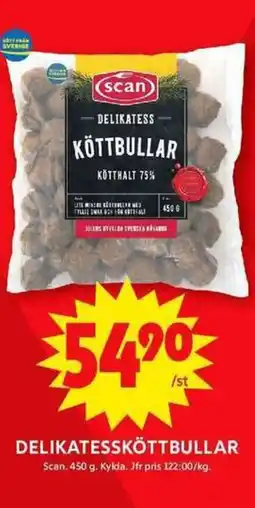 ICA Maxi Scan Delikatessköttbullar erbjuda
