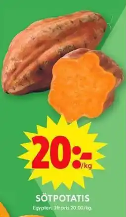 ICA Maxi Sötpotatis erbjuda