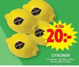 ICA Maxi ICA Citroner erbjuda
