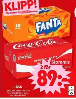 ICA Maxi Läsk Coca-Cola, Fanta erbjuda