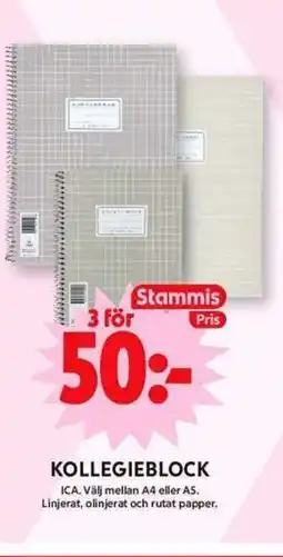 ICA Maxi Kollegieblock erbjuda