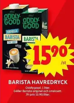 ICA Maxi ODDLY GOOD Barista havredryck erbjuda