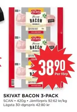 Willys SCAN Skivat bacon 3-pack erbjuda