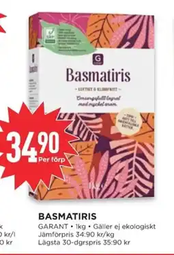 Willys GARANT Basmatiris erbjuda