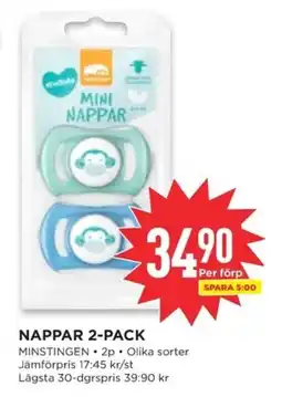 Willys MINSTINGEN Nappar 2-pack erbjuda