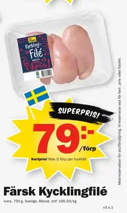 Pekås Ivars Färsk Kycklingfilé erbjuda