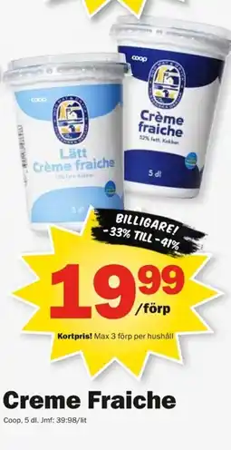 Pekås Coop Crème fraiche erbjuda