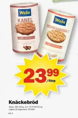 Pekås Wasa Knäckebröd erbjuda