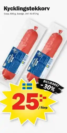 Pekås Coop Kycklingstekkorv erbjuda