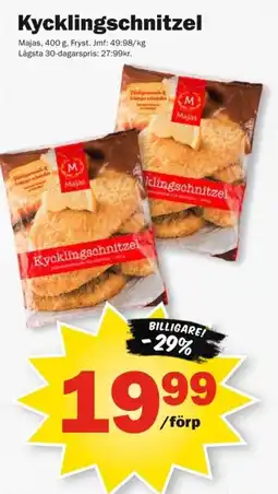 Pekås Majas Kycklingschnitzel erbjuda