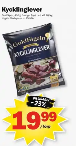 Pekås Guldfågeln Kycklinglever erbjuda