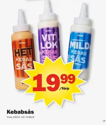 Pekås Coop Kebabsås erbjuda