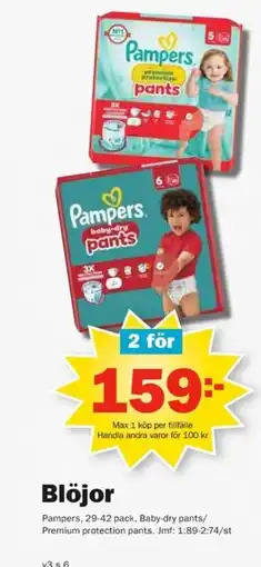 Pekås Pampers Blöjor erbjuda