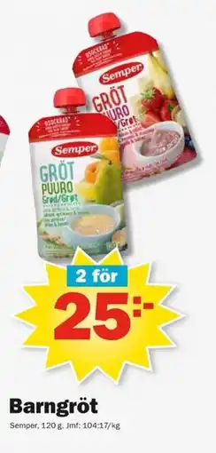 Pekås Semper Barngröt erbjuda