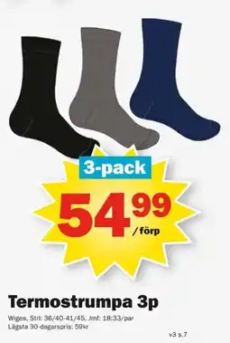 Pekås Termostrumpa 3p erbjuda