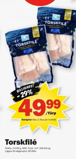 Pekås Torskfilé erbjuda