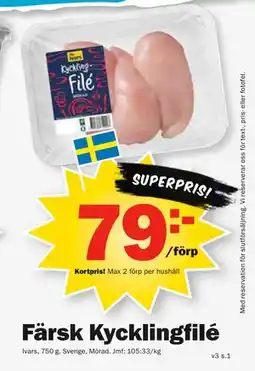 Pekås Färsk Kycklingfilé, Medlemspris erbjuda