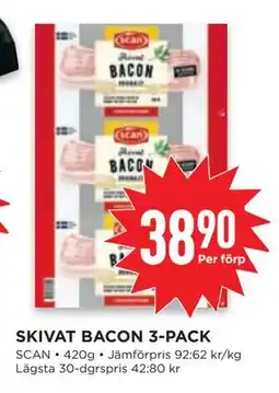 Willys SKIVAT BACON 3-PACK erbjuda