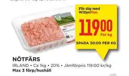 Willys Hemma NÖTFÄRS, Medlemspris erbjuda