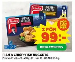 Coop Daglivs FISH & CRISP/FISH NUGGETS, Medlemspris erbjuda
