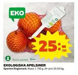 Coop Daglivs EKOLOGISKA APELSINER erbjuda