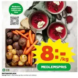 Coop Daglivs ROTSAKSPLOCK, Medlemspris erbjuda