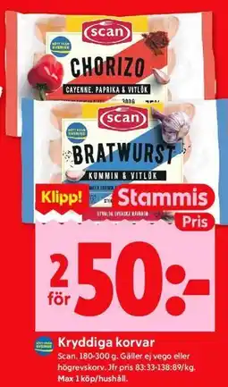 ICA Kvantum Kryddiga korvar, Medlemspris erbjuda