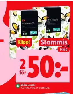 ICA Kvantum Blåmusslor, Medlemspris erbjuda