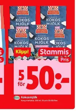 ICA Kvantum Kokosmjölk, Medlemspris erbjuda