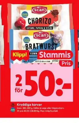 ICA Kvantum kryddiga korvar, Medlemspris erbjuda