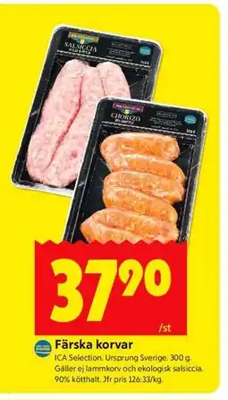 ICA Kvantum Färska korvar erbjuda
