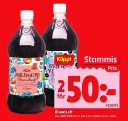 ICA Kvantum Blandsaft, Medlemspris erbjuda