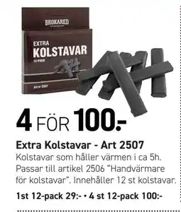 Engelsons Extra Kolstavar - Art 2507 erbjuda