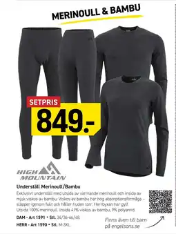 Engelsons Underställ Merinoull/Bambu erbjuda