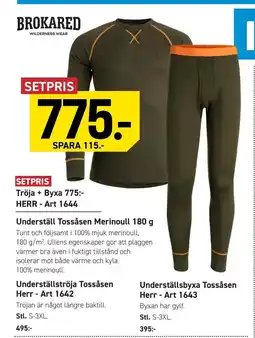 Engelsons Underställ Tossåsen Merinoull erbjuda