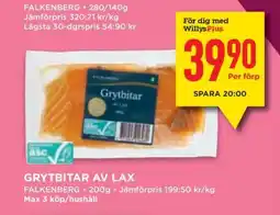 Willys GRYTBITAR AV LAX erbjuda