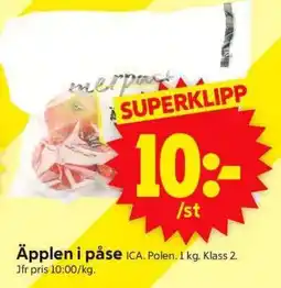 ICA Supermarket Äpplen i påse erbjuda