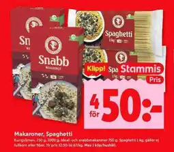 ICA Supermarket MAKARONER, SPAGHETTI erbjuda