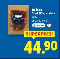 Lidl Italiamo Stark N’duja salami erbjuda
