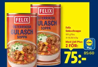 Lidl Felix Gulaschsoppa erbjuda