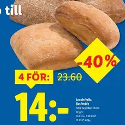 Lidl Levainfralla ljus/mörk erbjuda